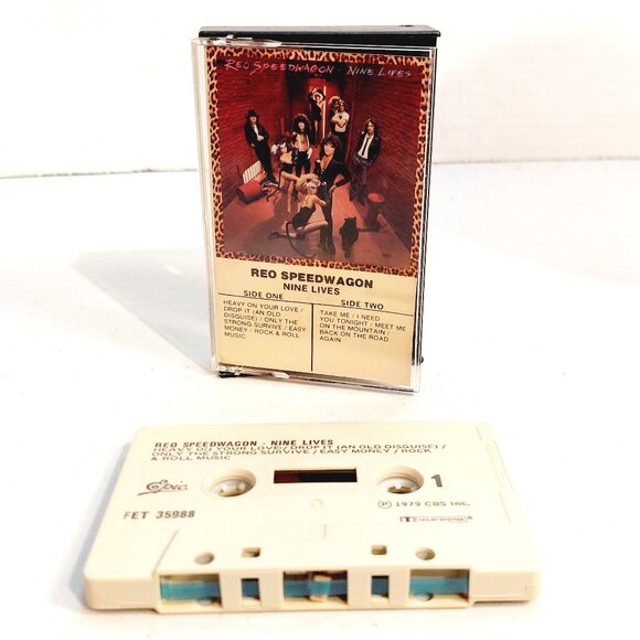 REO Speedwagon ~ Nine Lives (cassette, 1979) tested and works - Picture 1 of 3